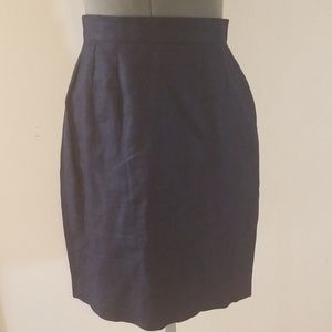 Black linen skirt